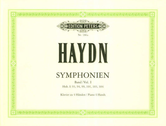 Haydn: Symphonies Vol 1 for Piano Duet by Hugo Ulrich - Edition Peters
