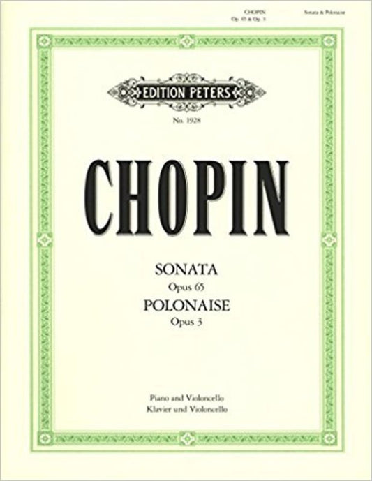 Sonata Op 65 G Min / Polonaise Op 3 C Cello/Piano (Softcover Book)