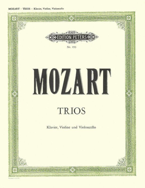 Mozart Piano Trios Complete for Violin, Cello, Piano - Edition Peters