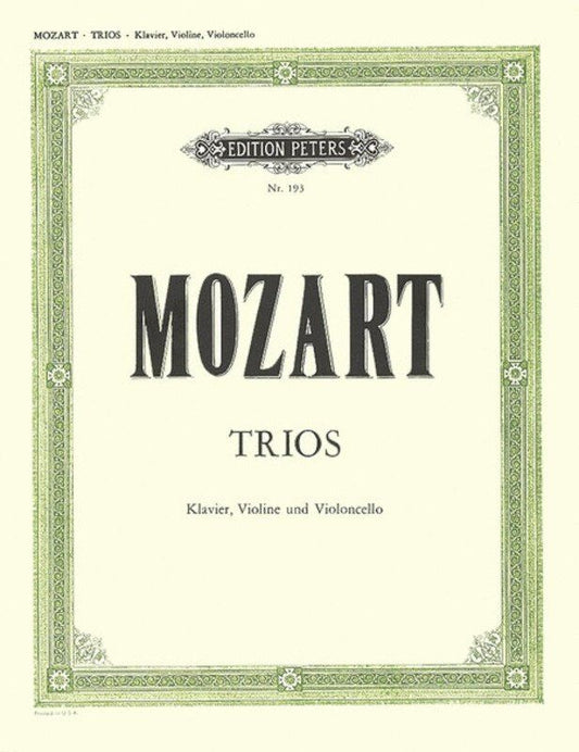 Mozart Piano Trios Complete for Violin, Cello, Piano - Edition Peters