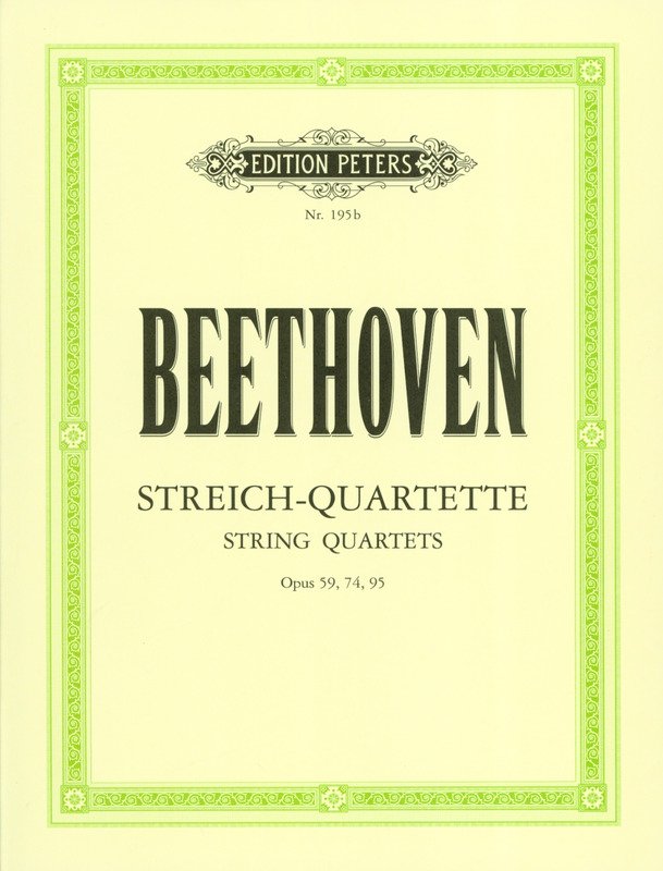 Beethoven: String Quartets, Vol. 2 — Op. 59, 74 & 95, String Quartet (Edition Peters)