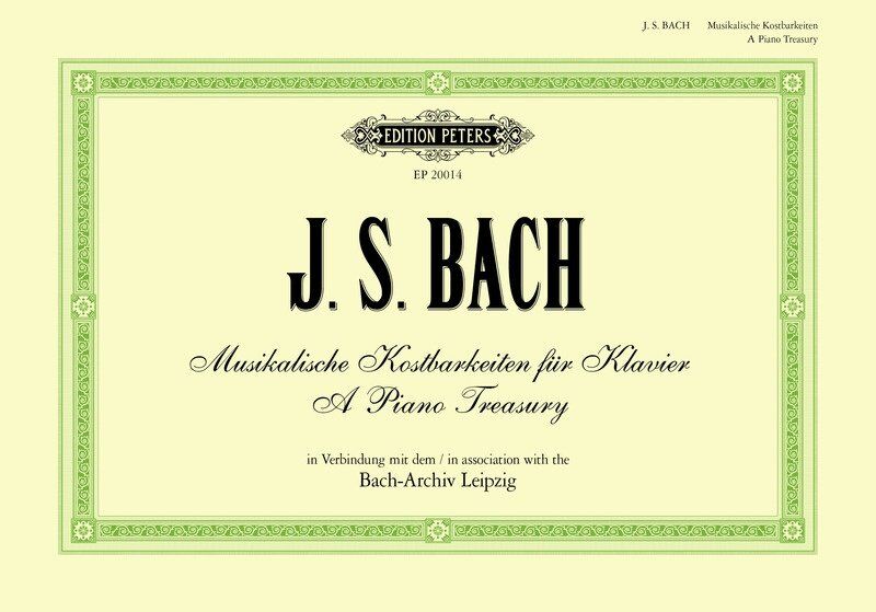 J.S. Bach: A Piano Treasury - 25 Easy to Intermediate Keyboard Works for Piano, 56 Pages, Edition Peters