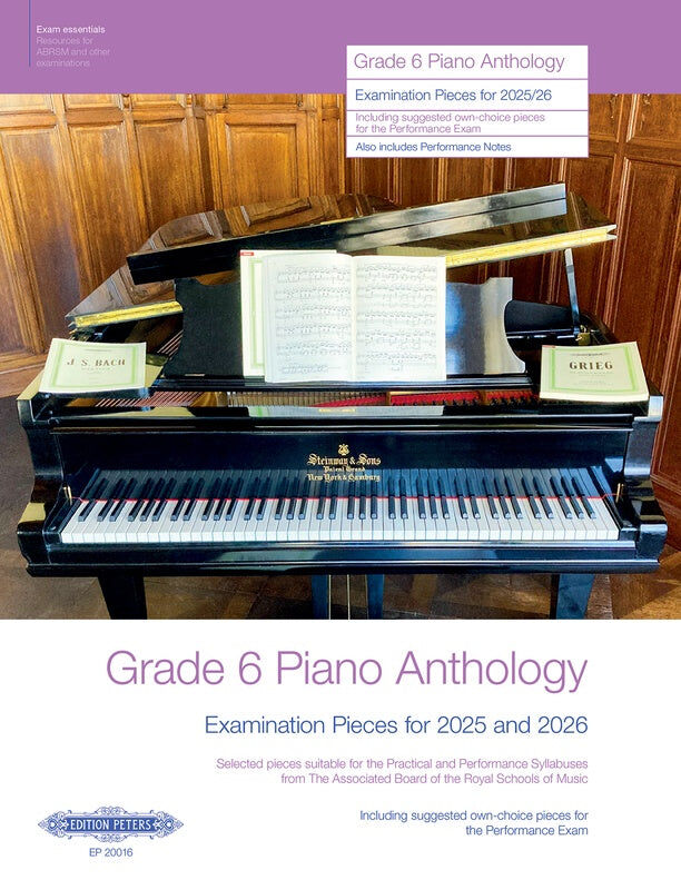 ABRSM Grade 6 Piano Anthology Exam Pieces 2025-2026 - Piano Solo EP20016
