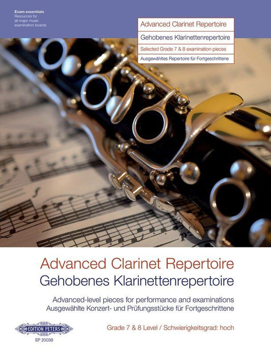Advanced Clarinet Repertoire Grade 7-8 Level by Edition Peters, 124 Pages