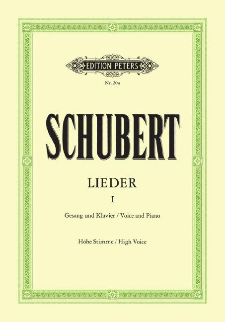 Songs Vol 1: 92 Songs for High Voice and Piano - Schubert Franz, Ed Friedlander, Max Peters EP20A