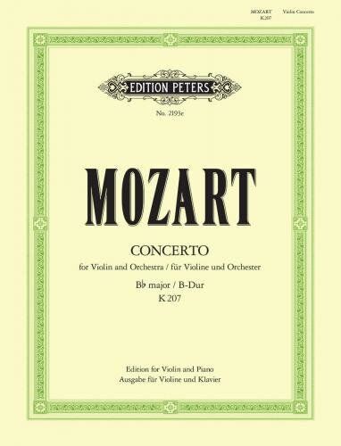 Mozart: Concerto No 1 in B Flat K 207 for Violin and Piano with Cadenzas by Hans Sitt
