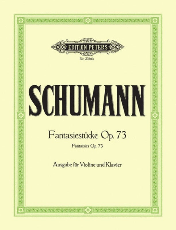 Schumann - Fantasy Pieces Op 73 Violin/Piano (Softcover Book)