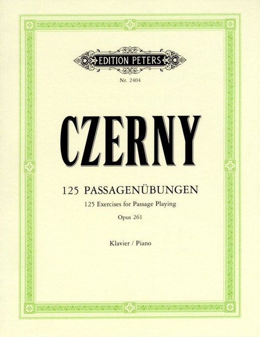 Czerny 125 Exercises for Passage Playing Op. 261, Piano Solo, Edition Peters