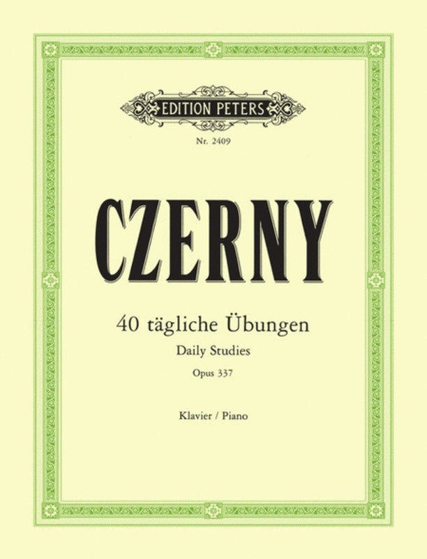 Czerny - 40 Daily Exercises Op 337 (Softcover Book)