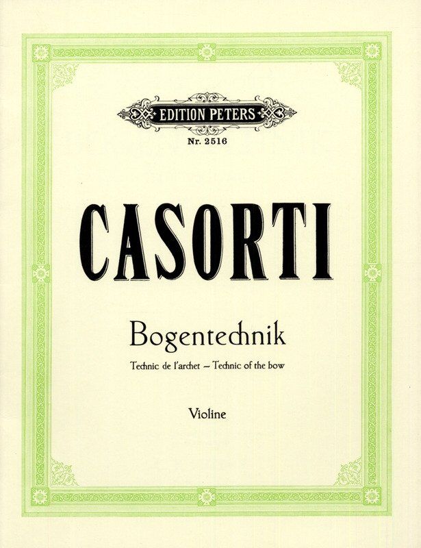 Casorti Bowing Technique Op. 50 for Solo Violin, 32 Pages, Published by Edition Peters