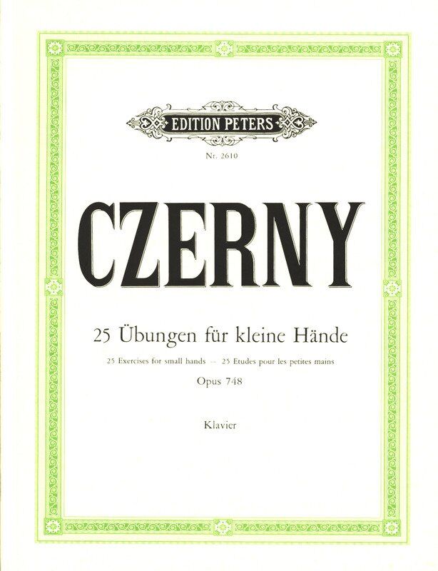 Czerny 25 Exercises for Small Hands Op. 748 Piano Solo Edition Peters 400 Pages