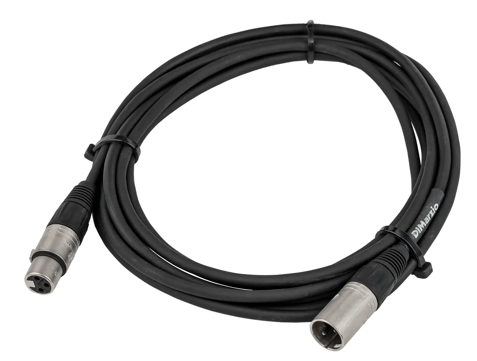 Dimarzio 15 FT Neutrik XLR to XLR Black Microphone Cable