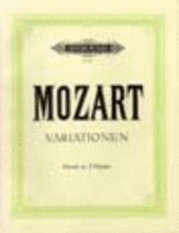 Mozart - Variations Complete For Piano (Softcover Book)