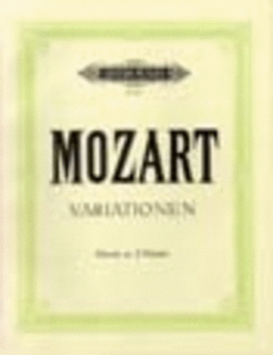Mozart - Variations Complete For Piano (Softcover Book)
