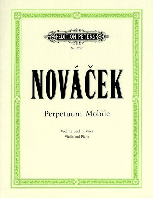 Novacek Perpetuum Mobile for Violin and Piano - Edition Peters