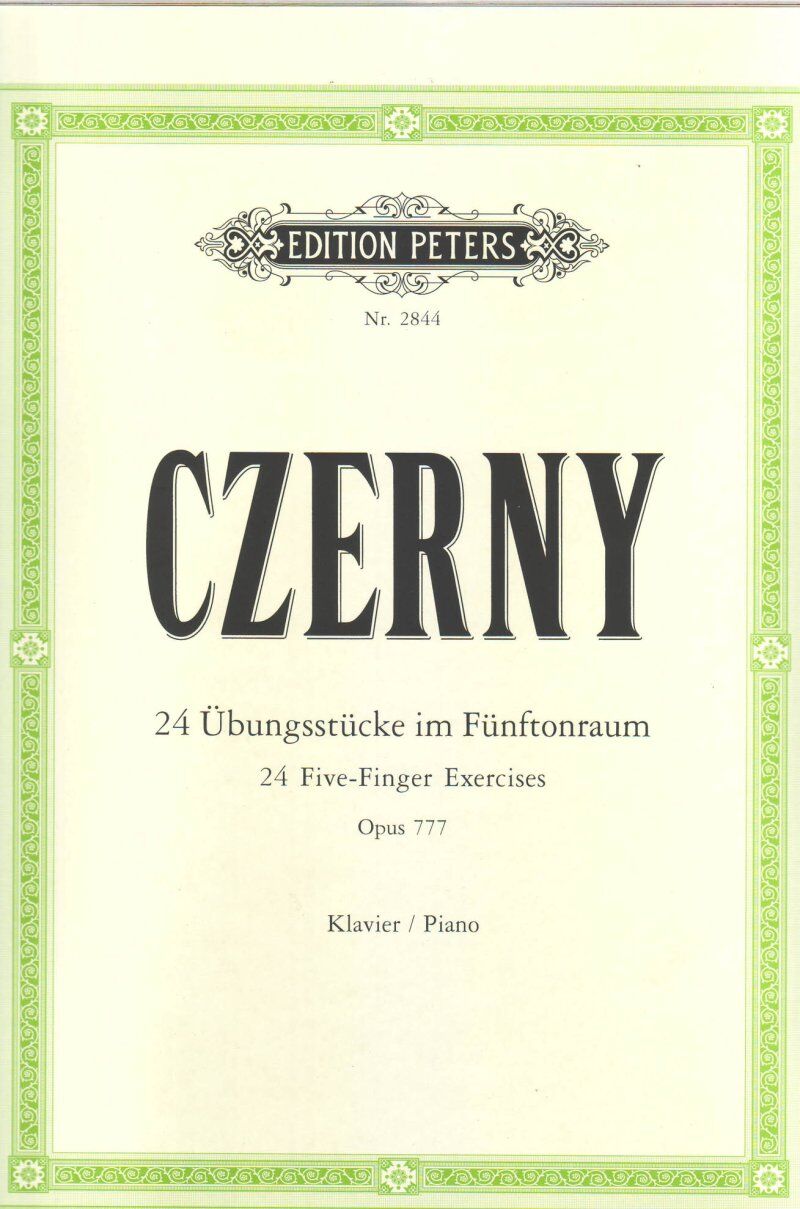 Czerny 24 Five Finger Exercises Op. 777 for Piano Solo