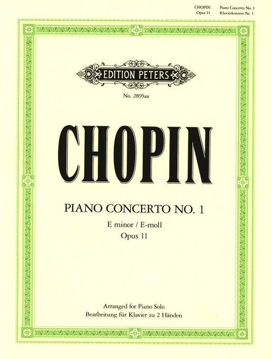 Chopin - Concerto No 1 in E Minor Op 11 Piano Solo Abridged Edition