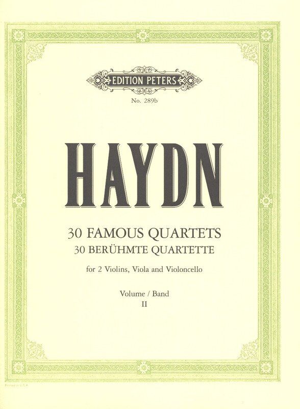 Haydn - Complete String Quartets Volume 2, Edition Peters, String Quartet Format