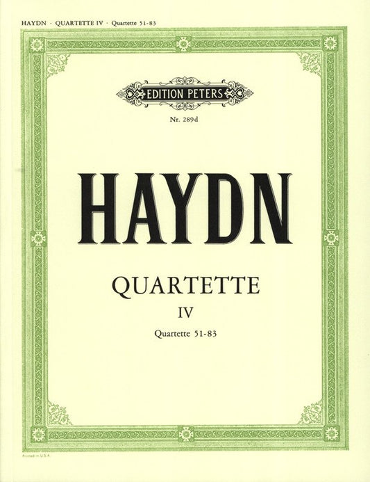 Haydn: String Quartets, Vol. 4 — Nos. 51–83, String Quartet (Edition Peters)
