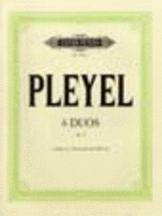 Easy Duets 6 Op 8 2Violin Piano (Softcover Book)
