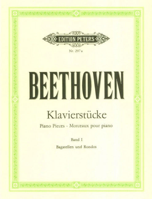 Beethoven Piano Pieces Volume 1 - Piano Solo Sheet Music Peters EP297A