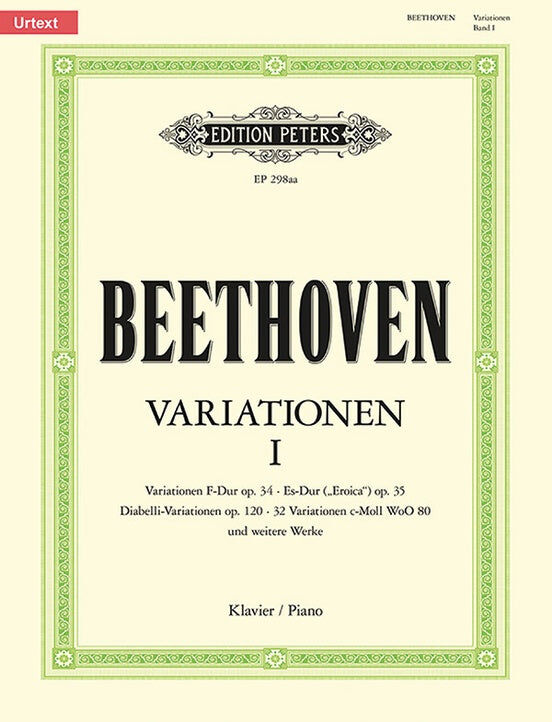 Variations (Complete) Vol. 1 - Ludwig van Beethoven - Piano Edition Peters EP298AA