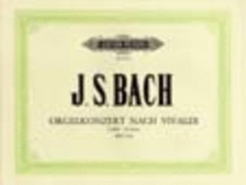 Concerto D Min Bwv 596 After Vivaldi (Softcover Book)