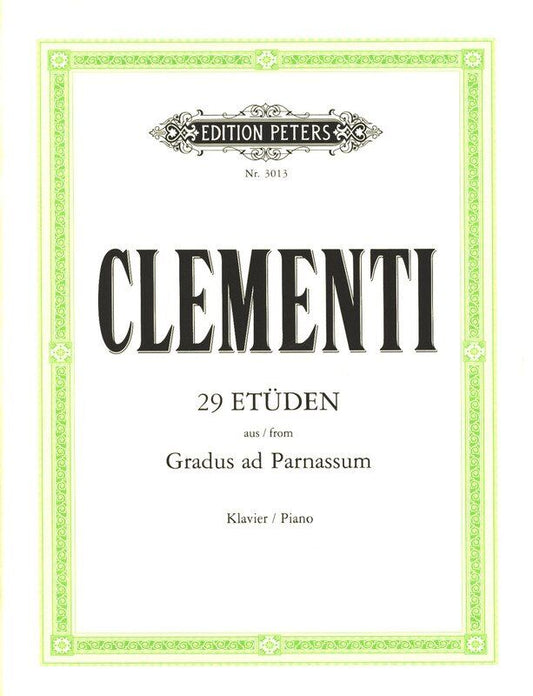 Clementi - 29 Etudes from Gradus ad Parnassum for Piano Solo