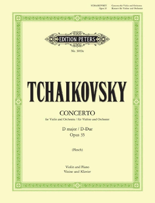 Tchaikovsky Concerto in D Op35 Violin/Piano Accompaniment Peters EP3019A