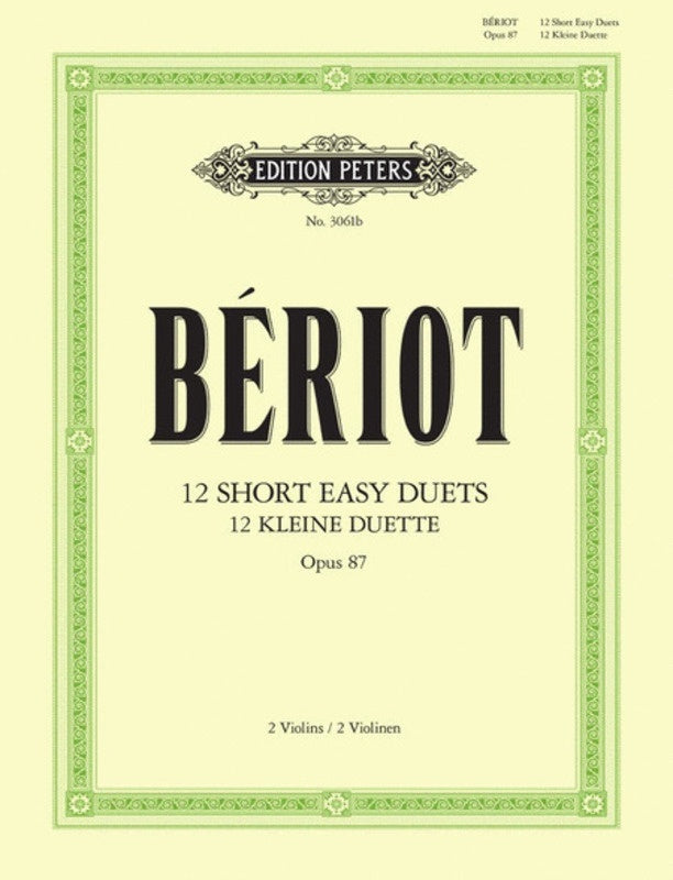 Easy Short Duets 12 Op 87 2Violin (Softcover Book)