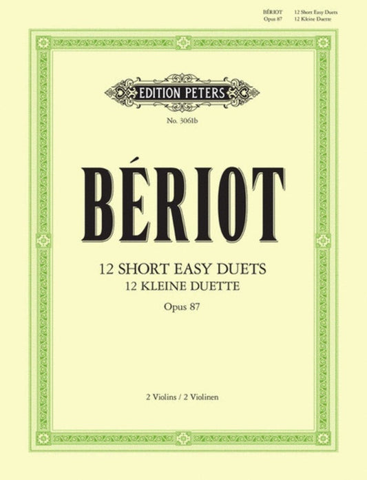 Easy Short Duets 12 Op 87 2Violin (Softcover Book)