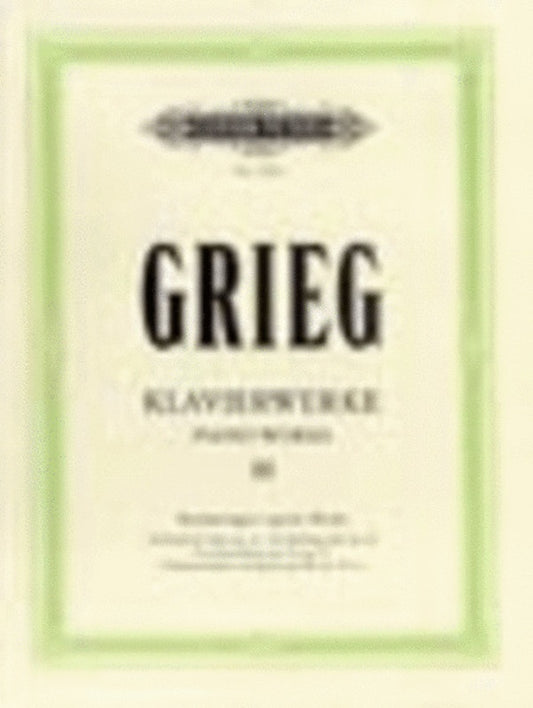 Grieg - Piano Works Vol 3 Miscellaneous Works (Softcover Book)