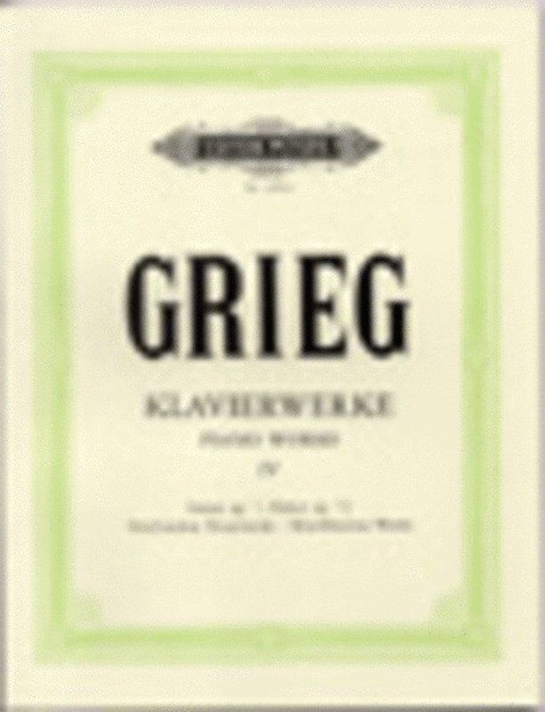 Grieg - Piano Works Vol 4 Supplement by Edvard Grieg, Edition Peters, Piano Solo