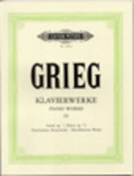Grieg - Piano Works Vol 4 Supplement by Edvard Grieg, Edition Peters, Piano Solo