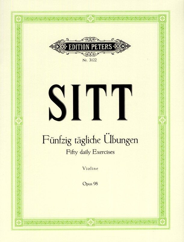 SITT 50 Daily Exercises Op. 98 for Violin by Hans Sitt - Edition Peters