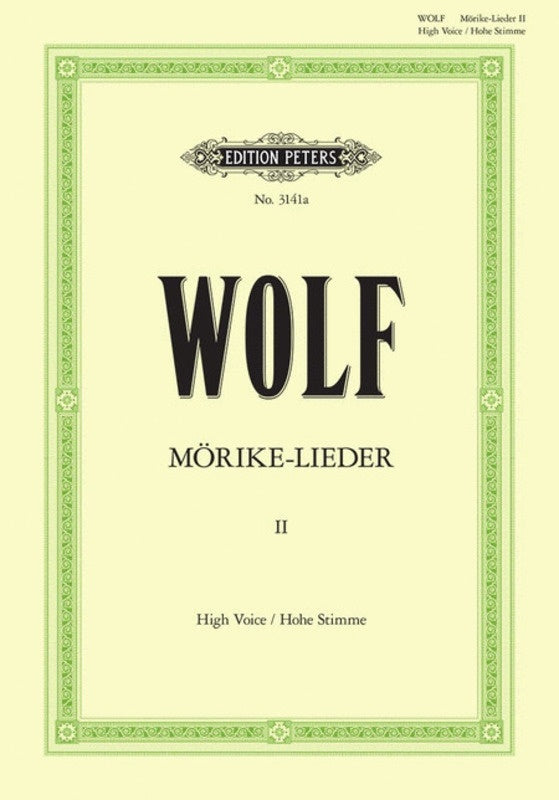 Morike Lieder Book 2 Nos 13-24 High-Med Ger/Eng (Softcover Book)