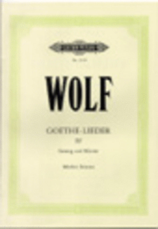 Goethe Lieder Book 4 Nos 34-48 Original Keys Ger (Softcover Book)