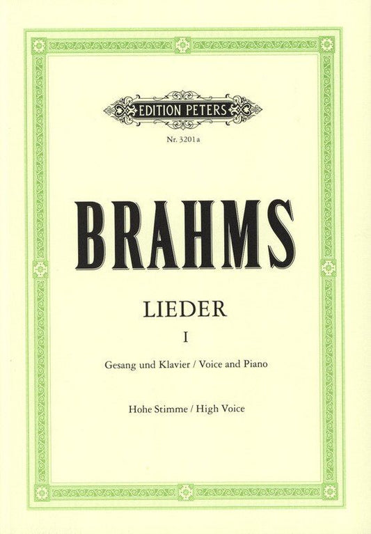 Brahms - Complete Songs Vol. 1 High Voice Vocal Score in German