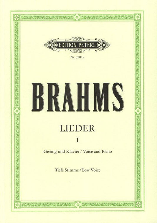 Brahms - Complete Songs Vol 1 Low Voice Vocal Score