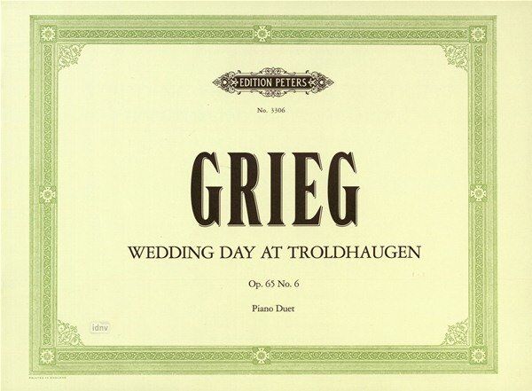 Grieg - Wedding Day at Troldhaugen Op. 65 No. 6 Piano Duet