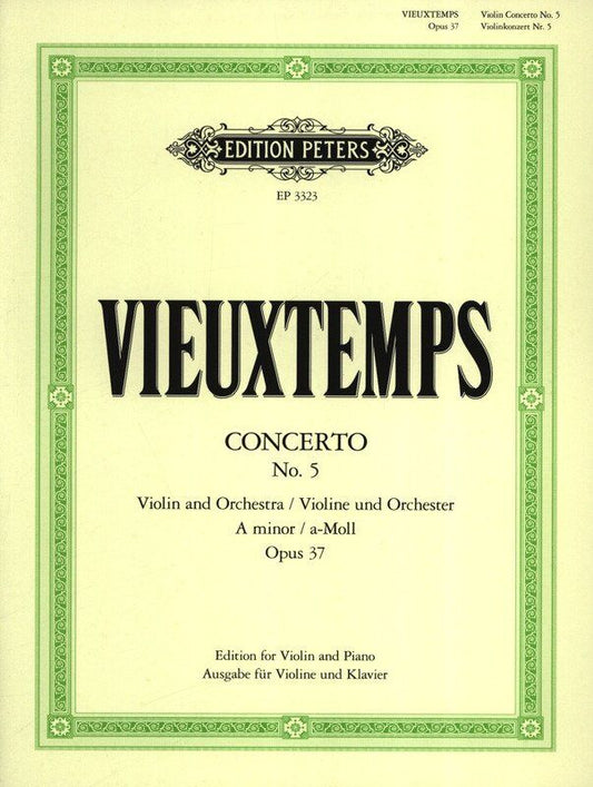 Vieuxtemps - Concerto No. 5 in A Minor Op. 37 for Violin and Piano