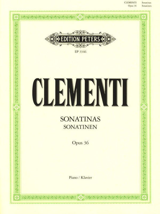 Clementi Sonatinas Op 36 Edition Ruthardt Piano Solo