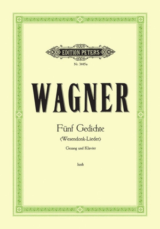 Wesendonck Lieder 5 High Eng/Ger (Softcover Book)