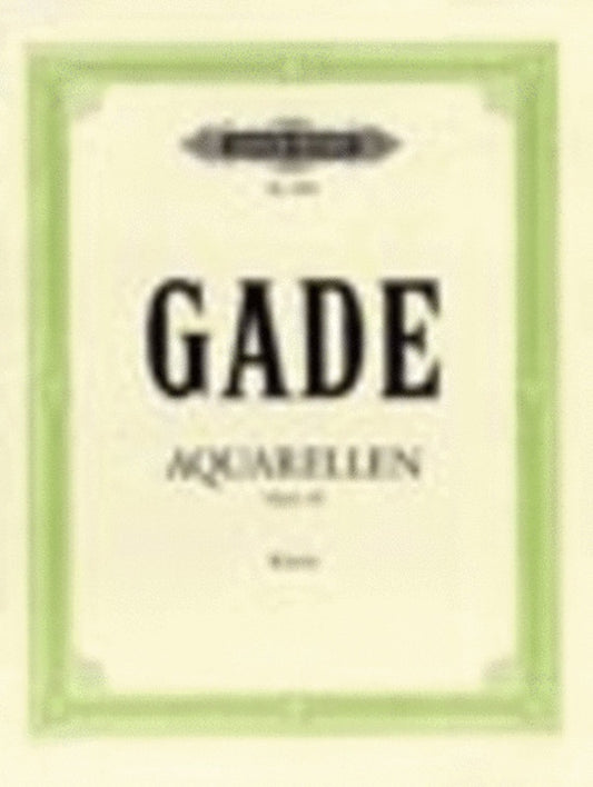 Gade - Aquarelles Op 19 For Piano (Softcover Book)