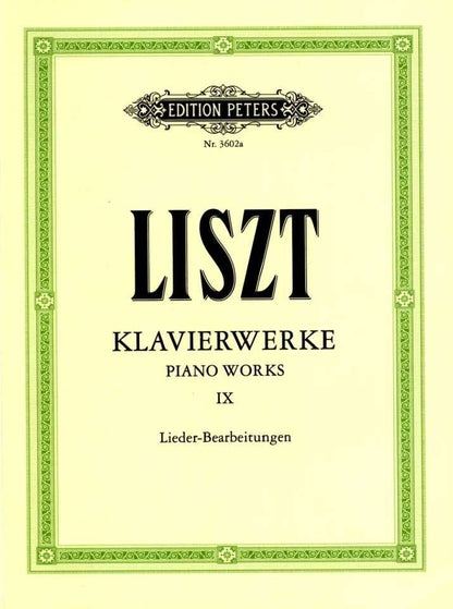 Liszt - Piano Works Vol 9 Song Transcriptions for Piano Solo, Edition Peters — view 2