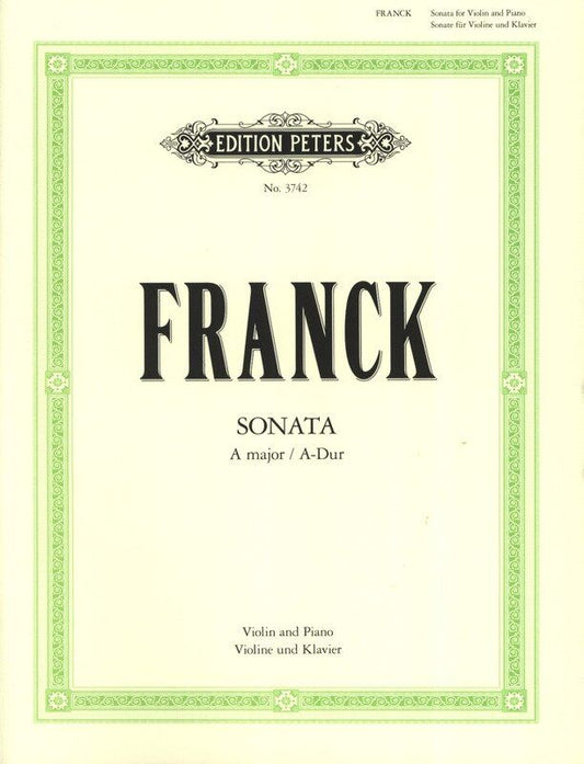 Cesar Franck Sonata in A Major for Violin and Piano, Edited by Jacobsen, Edition Peters