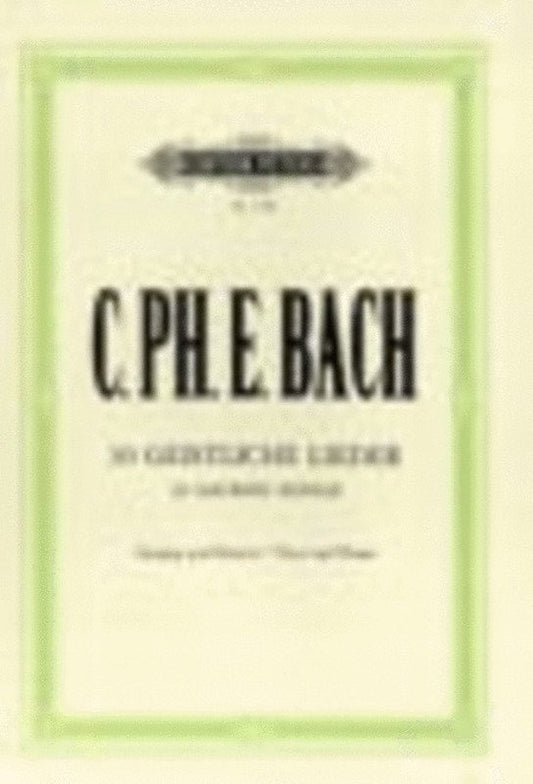 C.P.E. Bach: 30 Sacred Songs — Voice & Piano (Edition Peters)