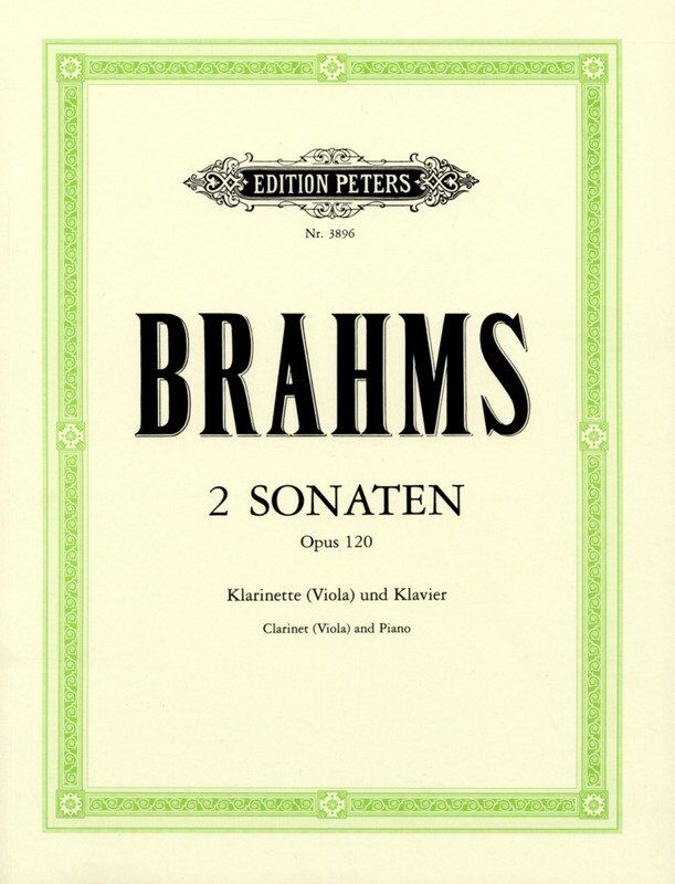 Brahms - 2 Sonatas Op. 120 for Clarinet (Viola) and Piano, Edition Peters