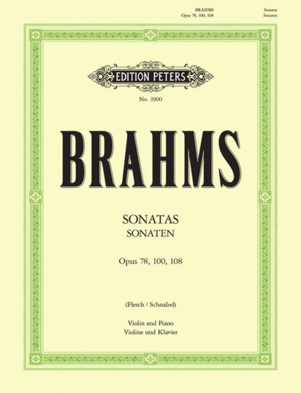 Sonatas 3 Op 78 100 108 Ed Flesch Violin Piano (Softcover Book)