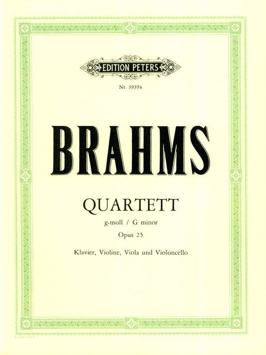 Brahms - Piano Quartet No. 1 Op. 25 in G Minor for Piano, Violin, Viola, Cello